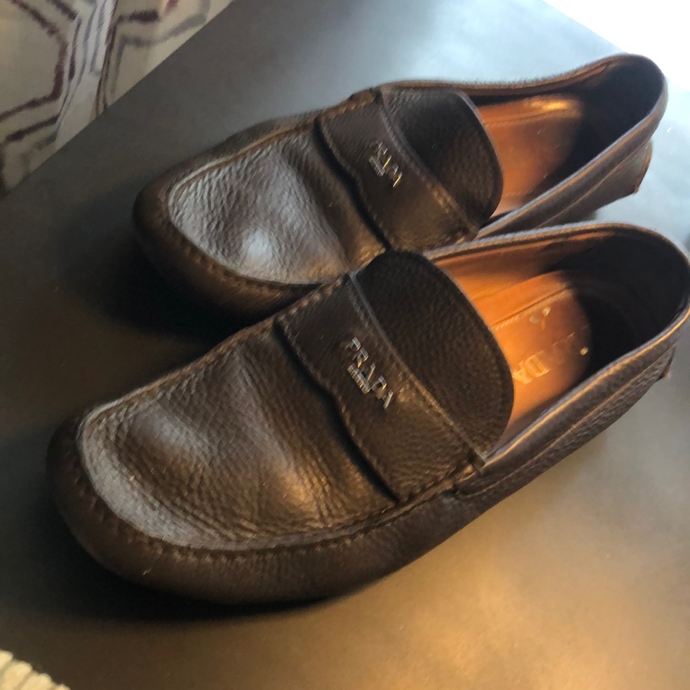 Prada Brown Loafers, size 8.5